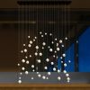 Voyage Cluster Asymmetrical Pendant Chandelier with 62 Light | Pendants by Galilee Lighting. Item made of metal with glass works with minimalism & modern style