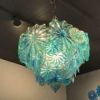 Blue Persian Rondel Chandelier | Chandeliers by Rick Strini. STRINI ART GLASS. Item made of steel & glass