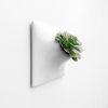 Node M Wall Planter, 9" Mid Century Modern Planter, White | Plant Hanger in Plants & Landscape by Pandemic Design Studio. Item composed of stoneware in minimalism or mid century modern style