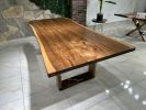 Dark Walnut Wood Dining Table | Tables by Gül Natural Furniture. Item works with country & farmhouse & art deco style