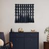 Abacus Velvet Black | Embroidery in Wall Hangings by Vita Boheme Studio. Item composed of cotton in boho or mid century modern style