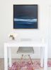 Ocean II - Framed Original Painting on Canvas, 24"x24" | Oil And Acrylic Painting in Paintings by 330art. Item composed of canvas and synthetic in contemporary or country & farmhouse style