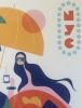 Rainy Girls - Fine Art Print | Prints by Kirsten Ulve. Item composed of paper in minimalism or mid century modern style
