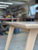 Modern Splayed Leg Dining Table | Tables by Coffey Custom Builds. Item made of oak wood works with mid century modern & contemporary style