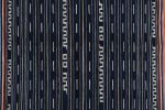 Modern Flat Weave Rug in Blue and Red Striped Kilim Rug | Area Rug in Rugs by Rug and Kilim