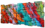 "Palette" Metal Wall Art Sculpture | Wall Sculpture in Wall Hangings by Karo Studios. Item made of metal & glass