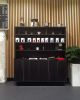 Heart Coffee Roasters - Westside Cafe | Credenza in Storage by Bolster Furniture | Heart Coffee (Westside) in Portland. Item made of oak wood with steel