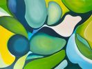 Underwater Bloom | Oil And Acrylic Painting in Paintings by Catherine Détraves. Item made of canvas works with contemporary & eclectic & maximalism style