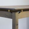 Console table in Lacewood & Ebonised London Plane | Tables by Heliconia Furniture Design. Item composed of wood & brass
