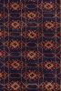 Vintage Zeki Müren rug in Indigo with Red and Beige Pattern | Area Rug in Rugs by Rug and Kilim