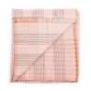 Silica Rose In Shades of Salmon Pink Gray Stripes Pattern So | Throw in Linens & Bedding by Studio Variously. Item in minimalism or contemporary style