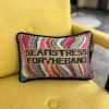 SALE!  organic cotton sateen SEAMSTRESS FOR THE BAND pillow | Pillows by Mommani Threads. Item composed of cotton in boho or contemporary style