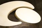 Goatskin Sculptural Nesting Coffee Tables by Costantini | Tables by Costantini Design. Item made of wood & leather
