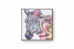 the most beautiful Zebra | Oil And Acrylic Painting in Paintings by Virginie SCHROEDER. Item composed of canvas in minimalism or contemporary style
