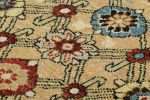 Rug & Kilim’s Caucasian Kuba Rug in Light Gold with Floral | Area Rug in Rugs by Rug and Kilim