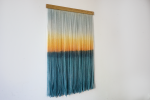 Hand dyed sunset wall hanging | Wall Hangings by WOOL + ROPE. Item made of oak wood & wool compatible with boho and contemporary style