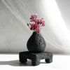 Small Square Shelf Riser in Carbon Black Concrete | Decorative Tray in Decorative Objects by Carolyn Powers Designs. Item made of concrete compatible with minimalism and contemporary style