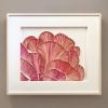 Pink Oysters on-edge paper art | Wall Sculpture in Wall Hangings by JUDiTH+ROLFE. Item made of paper works with boho & contemporary style