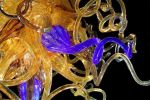 "Golden Moments" ~ Custom Blown Glass Chandelier | Chandeliers by White Elk's Visions in Glass - Glass Artisan, Marty White Elk Holmes & COO, Jo Pierce