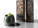 Black Stone Set Vase - Block Series in Bio Concrete | Vases & Vessels by Donatas Žukauskas. Item made of wood with paper works with contemporary & japandi style