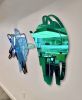 Three Scribbles (Teal) Wall Sculpture | Wall Hangings by Ryan Coleman. Item made of synthetic works with contemporary & eclectic & maximalism style