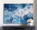 Softly Whispering Sweet Nothings - abstract clouds or ocean | Oil And Acrylic Painting in Paintings by Lynette Melnyk. Item composed of canvas & synthetic compatible with coastal style