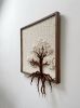 Woven wall art frame (Blossom Tree 004) | Tapestry in Wall Hangings by Elle Collins. Item made of oak wood with cotton works with minimalism & mid century modern style