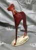 Red Whippet Dog | Public Sculptures by jim collins sculpture