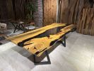 Custom Handmade Natural Live Edge Chestnut Table | Dining Table in Tables by Gül Natural Furniture. Item composed of wood & metal compatible with minimalism and mediterranean style