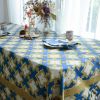 Tablecloth | Hopi Blue | Linens & Bedding by ichcha. Item made of cotton works with boho & minimalism style