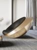 UFO Rocking Chair | Chairs by Mavimatt. Item made of aluminum with leather
