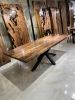 Custom Live Edge Walnut Dining Table - Made to Order | Floating Table in Tables by Gül Natural Furniture. Item made of oak wood works with minimalism & contemporary style