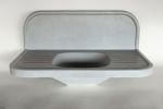 Mid Century Modern Sink | Countertop in Furniture by Wood and Stone Designs. Item made of concrete