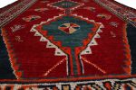 Antique Gabbeh Geometric Red and Blue Wool Persian Rug 10856 | Area Rug in Rugs by Rug and Kilim