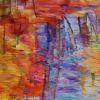 Colorful Reflection | Oil And Acrylic Painting in Paintings by Checa Art. Item composed of canvas