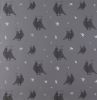 Love Me | Black On Thunder Grey | Silver Stars | Wallpaper in Wall Treatments by Weirdoh Birds. Item composed of synthetic