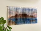TABLE MOUNTAIN Landscape Textile Fiber Art Tapestry | Wall Hangings by Wallflowers Hanging Art. Item composed of wool and fiber in boho or mid century modern style