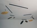 Golden Planets Kinetic Sculpture | Wall Sculpture in Wall Hangings by Eli Altanova. Item composed of wood and brass