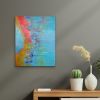 Sideways Oil Abstract | Oil And Acrylic Painting in Paintings by Strokes by Red - Red (Linda Harrison). Item made of canvas