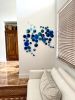Blue/green and metallic wall art installation | Decorative Objects by Wall Art Object by Betti Brillembourg