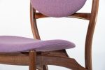Ambassador Side Chair | Dining Chair in Chairs by Designed with Purpose. Item made of walnut with fabric works with mid century modern & japandi style