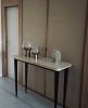 ¨Julieta¨ Console Table High Gloss Top Brass Framed | Tables by Jover + Valls. Item composed of brass in industrial or art deco style