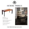 DK-33 Desk in Ebonized Ash with Graphite Steel Legs | Coffee Table in Tables by Antoine Proulx Furniture, LLC. Item composed of steel