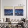 BLUE RIDGE Mountains - Set of 2 Dyed Wall Tapestries | Tapestry in Wall Hangings by Wallflowers Hanging Art. Item made of fiber works with boho & mid century modern style