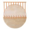 Shoreline Round Tapestry X | Wall Hangings by Moses Nadel. Item composed of wood and leather