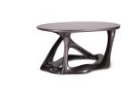 Amorph Tetra Table, Oval Shape, Dark Gray Metallic Finish | Coffee Table in Tables by Amorph. Item composed of metal