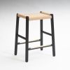 Saddle Counter Stool with Danish Cord Seat | Chairs by Christopher Solar Design. Item made of oak wood works with mid century modern & contemporary style
