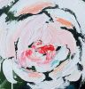 "Flourishing" Floral Peony Painting | Oil And Acrylic Painting in Paintings by Mandy Martin Art. Item made of canvas
