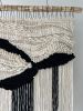 Wall Tapestry "Contrast in Motion" | Wall Sculpture in Wall Hangings by Tissage Sauvage. Item composed of wood and cotton in boho or minimalism style
