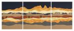 Foothills in Moonlight I-III | Mixed Media by Lorelle Rau Studios | PacificSource Health Plans in Springfield. Item composed of wood and paper